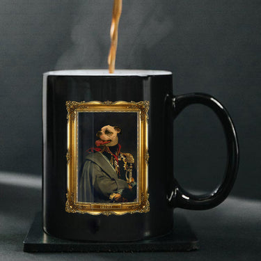 Personalized Dog Gift Idea - Royal Dog's Portrait 46 For Dog Lovers - Black Mug